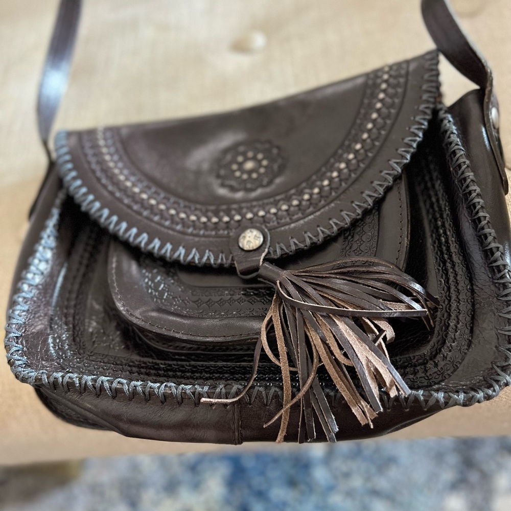 Leather crossbody